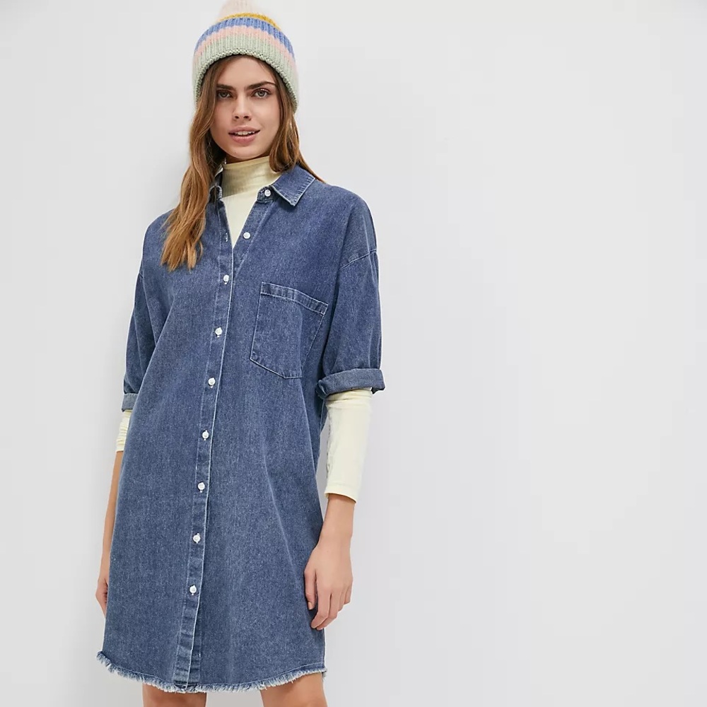 NWT Anthropologie Gladiola Denim Tunic Dress